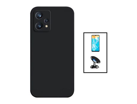 Kit Protector de Pantalla Hydrogel Full Cover Frente + Carcasa Silicone Líquido + Suporte Magnético OnePlus Nord CE 2 Lite 5G PHONECARE Negro
