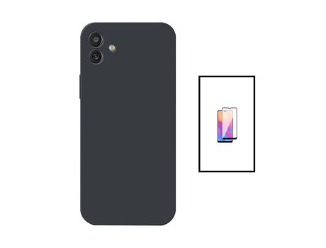 Kit Protector de Pantalla de Cristal Templado 5D Full Cover + Carcasa Silicone Líquido Samsung Galaxy M13 5G PHONECARE Negro