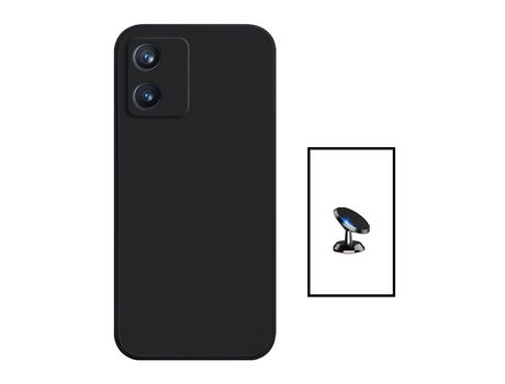 Kit Suporte Magnético + Carcasa Silicone Líquido TCL 305i PHONECARE Negro