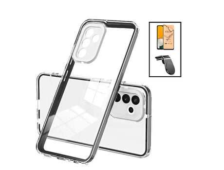 Kit Carcasa 360 Airbag Anti-Drop Camera Protection + Suporte L Safe Driving Samsung Galaxy A04s PHONECARE Transparente