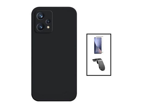 Kit Protector de Pantalla de Cristal Templado 5D Full Cover + Carcasa Silicone Líquido + Suporte Magnético L Safe Driving OnePlus Nord CE 2 Lite 5G...