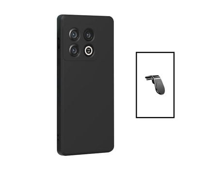 Kit Suporte Magnético L Safe Driving + Carcasa Silicone Líquido OnePlus 10T PHONECARE Negro