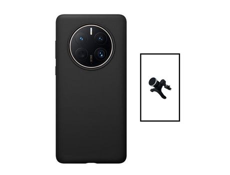 Kit Suporte Magnético + Carcasa Silicone Líquido Huawei Mate 50 Pro PHONECARE Negro