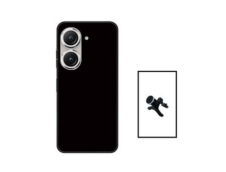 Kit Suporte Magnético + Carcasa Silicone Líquido Asus Zenfone 9 PHONECARE Negro