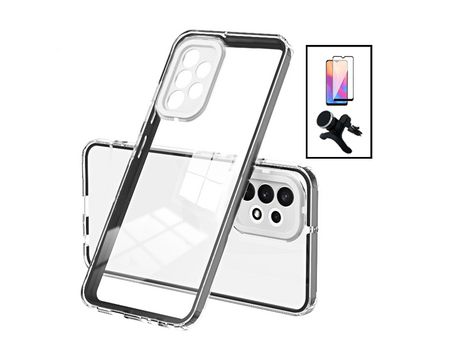 Kit Carcasa 360 Airbag Anti-Drop Camera Protection + Suporte Magnético + 5D Full Cover Samsung Galaxy A13 PHONECARE Transparente
