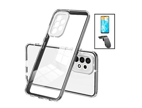 Kit Carcasa Doble Airbag Anti-Drop Camera Protection + Pelicula Hydrogel + Suporte L Safe Driving Samsung Galaxy A13 PHONECARE Transparente