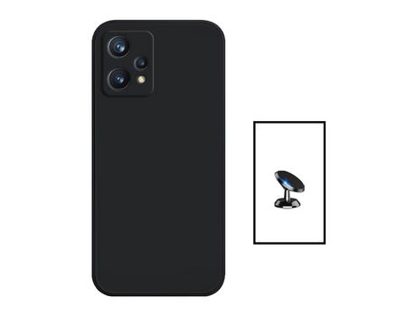 Kit Suporte Magnético + Carcasa Silicone Líquido OnePlus Nord CE 2 Lite 5G PHONECARE Negro