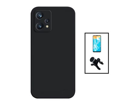 Kit Protector de Pantalla Hydrogel Full Cover Frente + Carcasa Silicone Líquido + Suporte Magnético OnePlus Nord CE 2 Lite 5G PHONECARE Negro