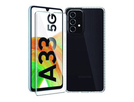 Kit Protector de Pantalla de Cristal Templado + Carcasa Samsung Galaxy A33 5G OTRAS Transparente