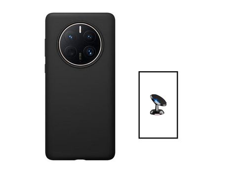 Kit Suporte Magnético + Carcasa Silicone Líquido Huawei Mate 50 PHONECARE Negro
