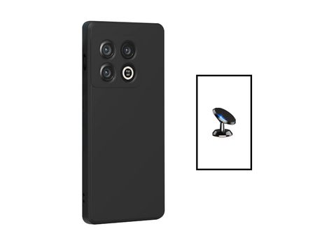Kit Suporte Magnético + Carcasa Silicone Líquido OnePlus 10T PHONECARE Negro