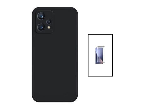 Kit Protector de Pantalla de Cristal Templado 5D Full Cover + Carcasa Silicone Líquido OnePlus Nord CE 2 Lite 5G PHONECARE Negro