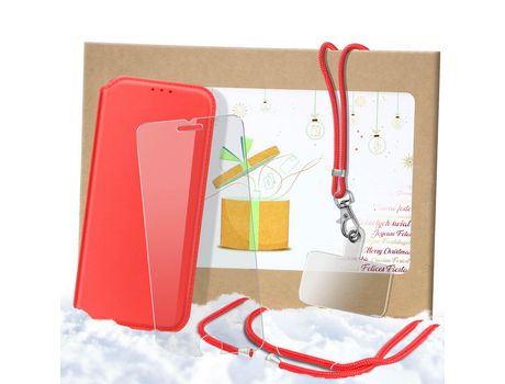 Kit Carcasa + Protector de Pantalla + Cordão + Caixa Rojo iPhone 7 / iPhone 8 / iPhone SE 2020 / iPhone SE 2022 AVIZAR Rojo