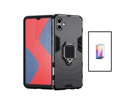 Kit Protector de Pantalla de Cristal Templado 5D Full Cover + Carcasa 3X1 Military Defender Samsung Galaxy M13 5G PHONECARE Negro