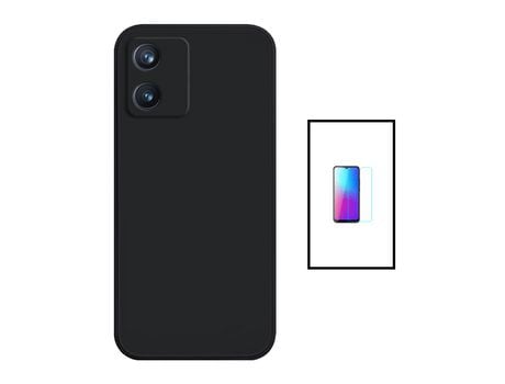 Kit Protector de Pantalla de Cristal Templado 5D Full Cover + Carcasa Silicone Líquido TCL 305i PHONECARE Negro