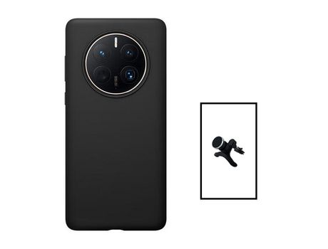 Kit Suporte Magnético + Carcasa Silicone Líquido Huawei Mate 50 PHONECARE Negro