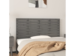 Cabecero De Cama De Pared Madera Maciza Pino Gris 141x3x63 Cm
