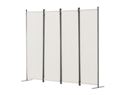 Divisores plegables Succebuy en blanco con 4 paneles para oficina