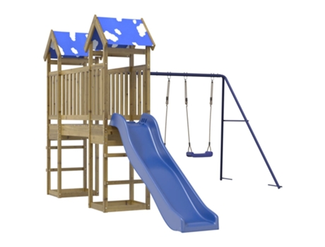 Parque Infantil De Exterior VIDAXL Marrón Madera