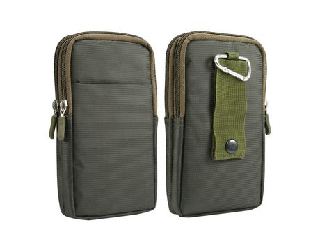 Carcasa PU 6,7 / 6,9 pulgadas cintura esporte lazer universal verde por Apple iPhone/Samsung/Huawei
