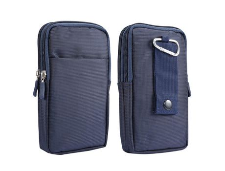 Carcasa PU 6,7 / 6,9 pulgadas cintura esporte lazer universal azul por Apple iPhone/Samsung/Huawei