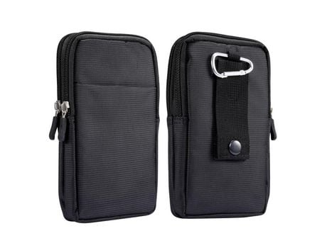 Carcasa PU 6,7 / 6,9 pulgadas cintura esporte lazer universal negro por Apple iPhone/Samsung/Huawei