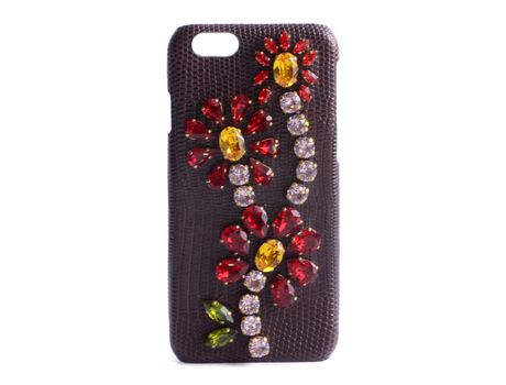 Funda iPhone 6, 6s DOLCE & GABBANA Jewel Flowers Marrón