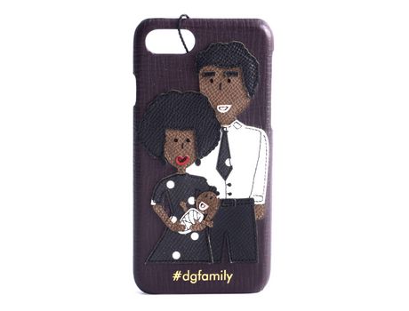 Funda iPhone 7, 8, SE (2, 3 gen) DOLCE & GABBANA DG Family Marrón