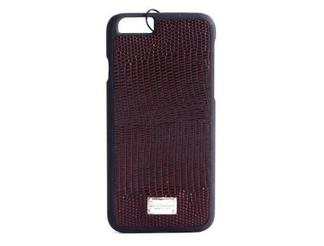 Funda iPhone 6, 6s DOLCE & GABBANA Leather Rojo Oscuro
