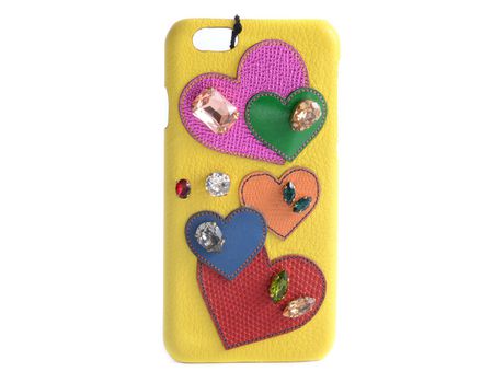 Funda iPhone 6, 6s DOLCE & GABBANA Hearts Amarillo