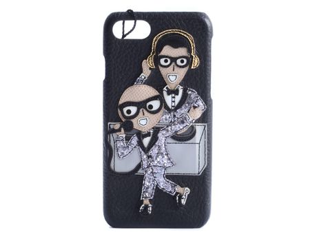 Funda iPhone 7, 8, SE (2, 3 gen) DOLCE & GABBANA DJ Designers Negro