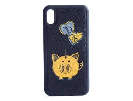 Funda iPhone XS Max DOLCE & GABBANA Piggy Bank Print Negro