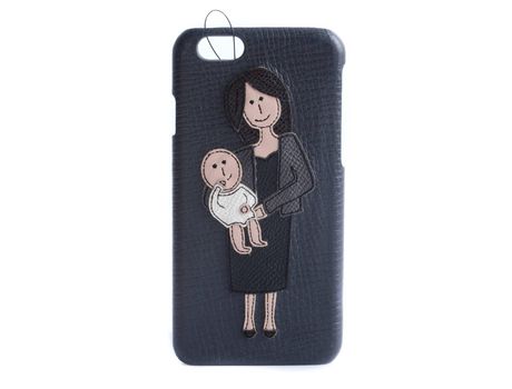 Funda iPhone 6, 6s DOLCE & GABBANA DG Mamma Gris Oscuro