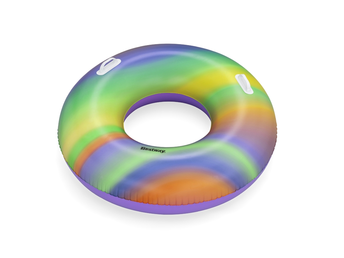 Flotador Hinchable para Playa O Piscina BESTWAY Nautical Rainbow Tube 105X33 Cm Con Asas de Seguridad Multicolor