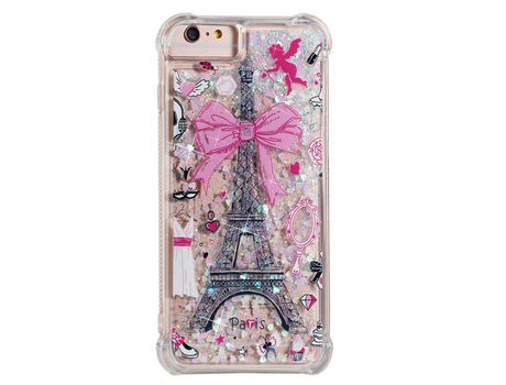 Funda TPU patrón de brilho en movimento de areia movediça Espelho/torre por iPhone 6 Plus/6s Plus/7 Plus/8 Plus 5.5 inch
