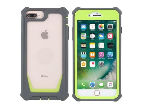 Funda TPU + acrílico 2 en 1 desmontable Cinza escuro/verde grama por iPhone 6 Plus/7 Plus/8 Plus/6s Plus 5.5 inch