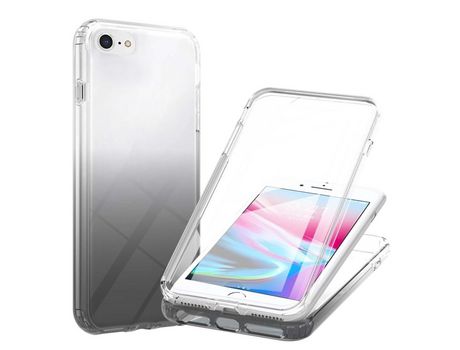 Funda TPU cor gradiente transparente negro por iPhone 6s/7/8/SE (2nd Gen)
