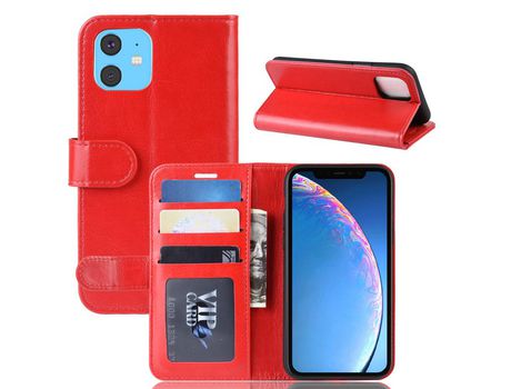 Carcasa PU caballo Enojado rojo con apoyo por Apple iPhone 6.1 (2019)