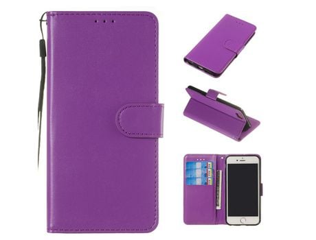 Carcasa PU color pura con suporte roxo por Apple iPhone 6/6s 4.7 pouces