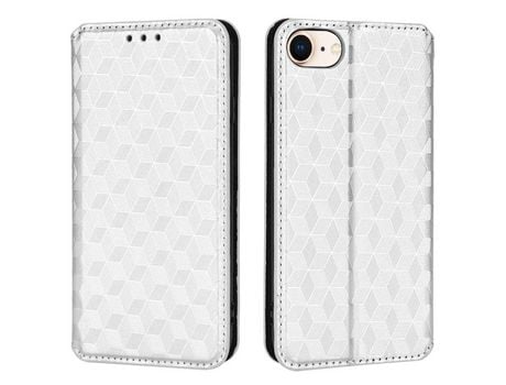 Funda PU a prueba de choques patrón de losango Cerrar magnético dinheiro por iPhone 6/6s/7/8/SE (2020)/SE (2022)