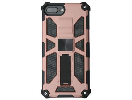 Carcasa TPU armadura híbrido à prova de queda con muleta ouro rosa por Apple iPhone 6 Plus/7 Plus/8 Plus 5.5