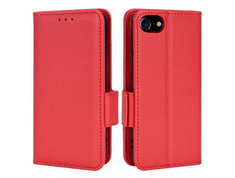 Funda PU textura de lichi rojo por iPhone 6/6s/7/8 4.7 /SE (2nd Gen)