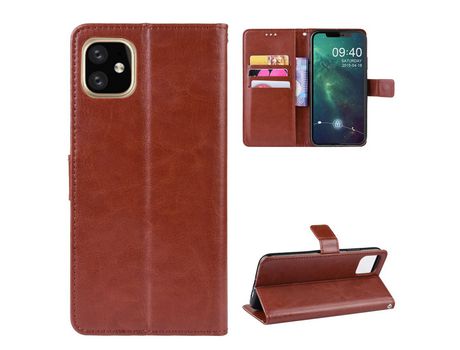 Carcasa PU caballo Enojado marrom por Apple iPhone 6.1 (2019)