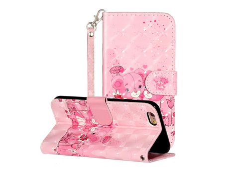 Carcasa PU impresión de normas de blanqueamiento con pontos de luz con apoyo Llevars por Apple iPhone 6/6s 4.7