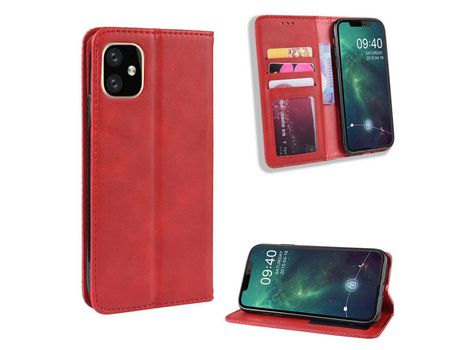 Carcasa PU estilo vintage con slot rojo por Apple iPhone 6.1 (2019)