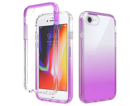 Funda TPU cor gradiente transparente y roxa por iPhone SE (2nd Gen)/8 4.7 /7 4.7 /6 4.7