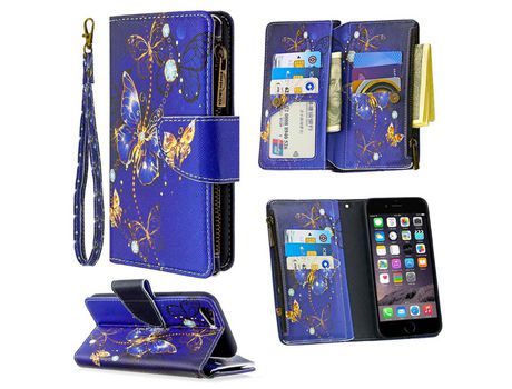 Carcasa PU estante de impresión de normas polilla de ouro por Apple iPhone 6/6s 4.7