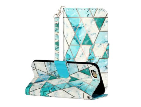 Carcasa PU impresión de normas de blanqueamiento con pontos de luz con apoyo grano de pedra por Apple iPhone 6 Plus/6S Plus 5.5