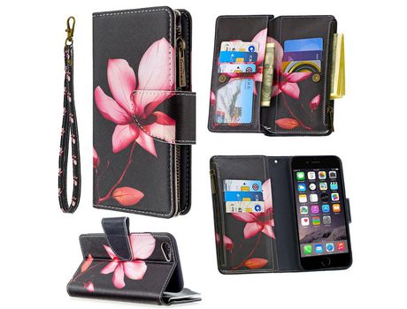 Carcasa PU estante de impresión de normas flor por Apple iPhone 6/6s 4.7