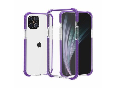 Carcasa TPU híbrido à prova de caídas con almofada roxo por Apple iPhone 12 Max 6.1